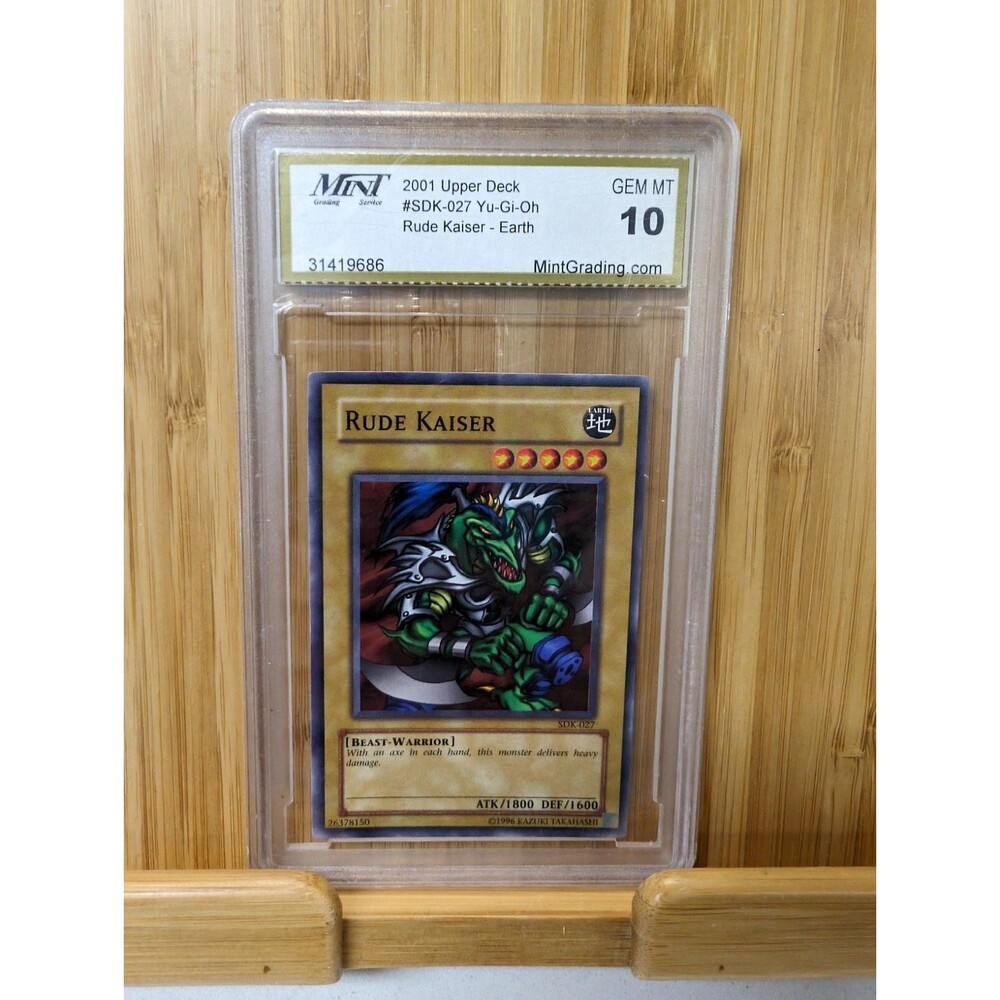 Yugioh First Edition Rude Kaiser Grade 10 Gem Mint In Case #SDK-027